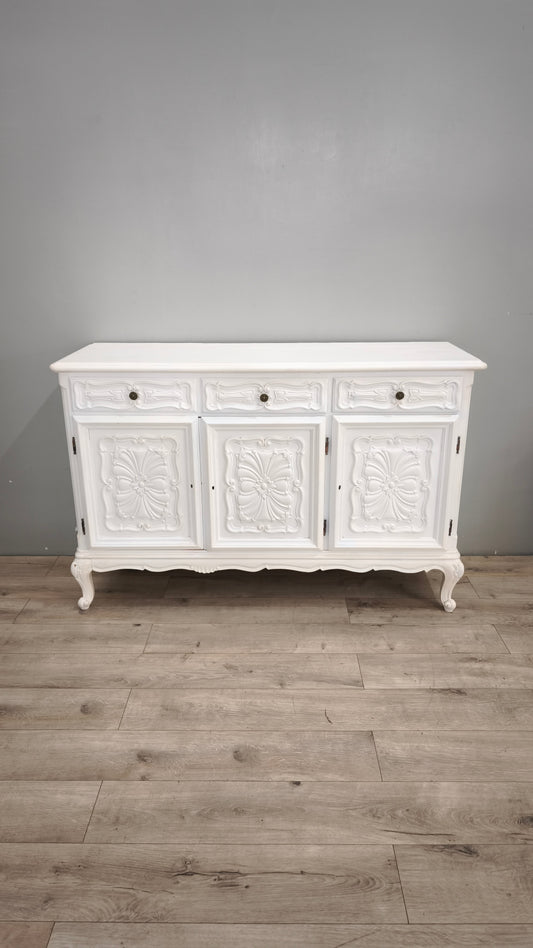 94241 Credenza in legno dipinta bianca