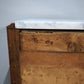 94232 Comodino in legno dipinto rosso con piano in marmo
