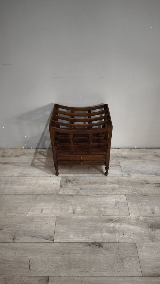 94257 Mobiletto portariviste in legno con due cassetti