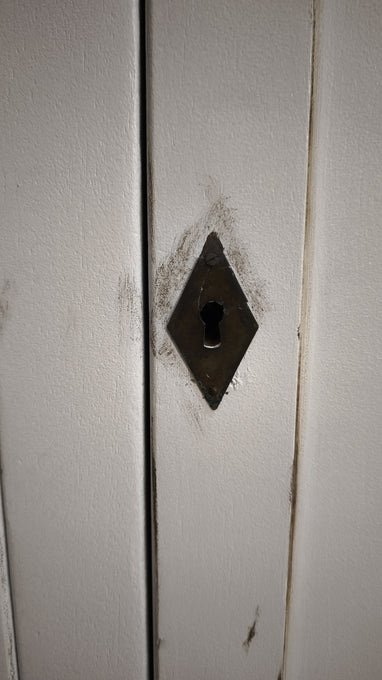 94259 Servante in legno dipinta bianca con piano sverniciato