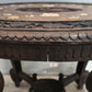 94245 Tavolino da salotto in legno etnico con elefanti decorati