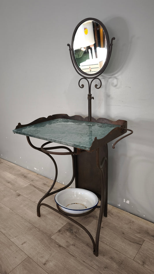 94227 Toletta in ferro con piano in marmo
