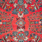 94234 Tappeto Mikado rosso con decoro a motivo floreale 115cm x 283cm
