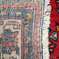 94234 Tappeto Mikado rosso con decoro a motivo floreale 115cm x 283cm