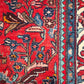 94234 Tappeto Mikado rosso con decoro a motivo floreale 115cm x 283cm