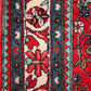 94234 Tappeto Mikado rosso con decoro a motivo floreale 115cm x 283cm