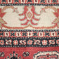 94370 Tappeto rosso e crema con decoro geometrico 137cm x 207cm