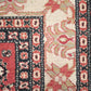 94370 Tappeto rosso e crema con decoro geometrico 137cm x 207cm