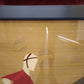 93663 Mobile bar anni '50 stile Gio Ponti in vetro decorato e metallo (con sgabelli)