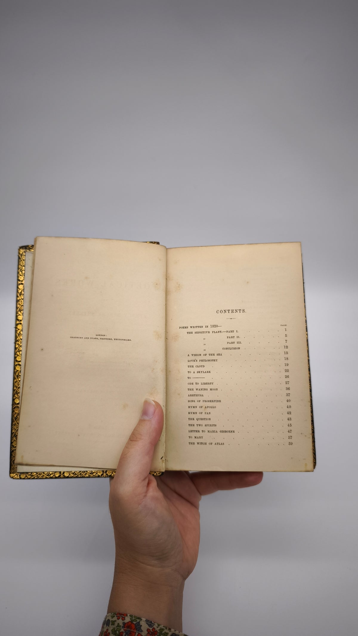 94588 Poetical works by Percy Bysshe Shelley, London, 1847, EM (3 volumi)