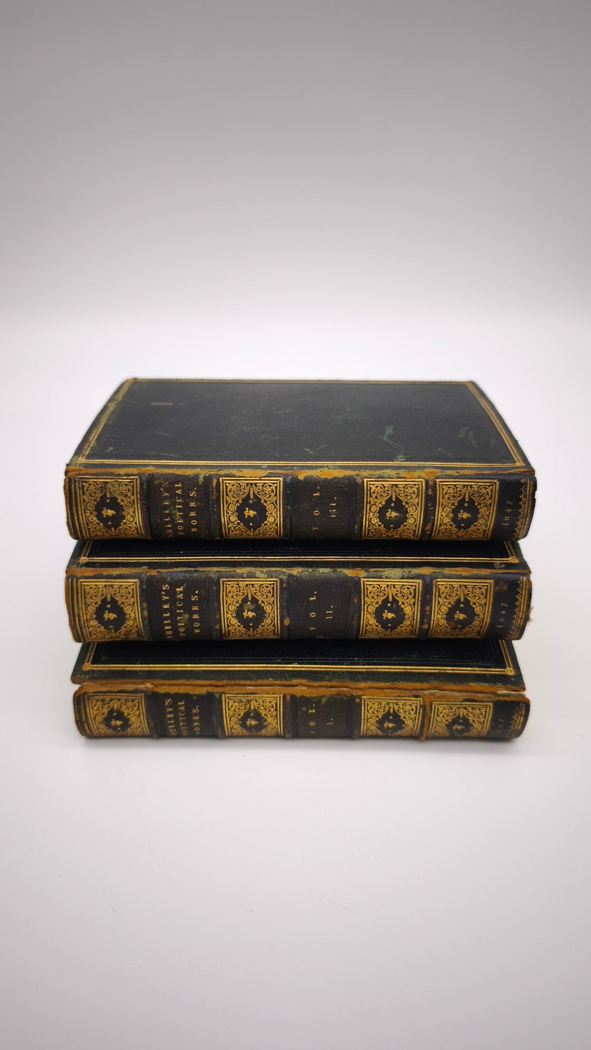 94588 Poetical works by Percy Bysshe Shelley, London, 1847, EM (3 volumi)