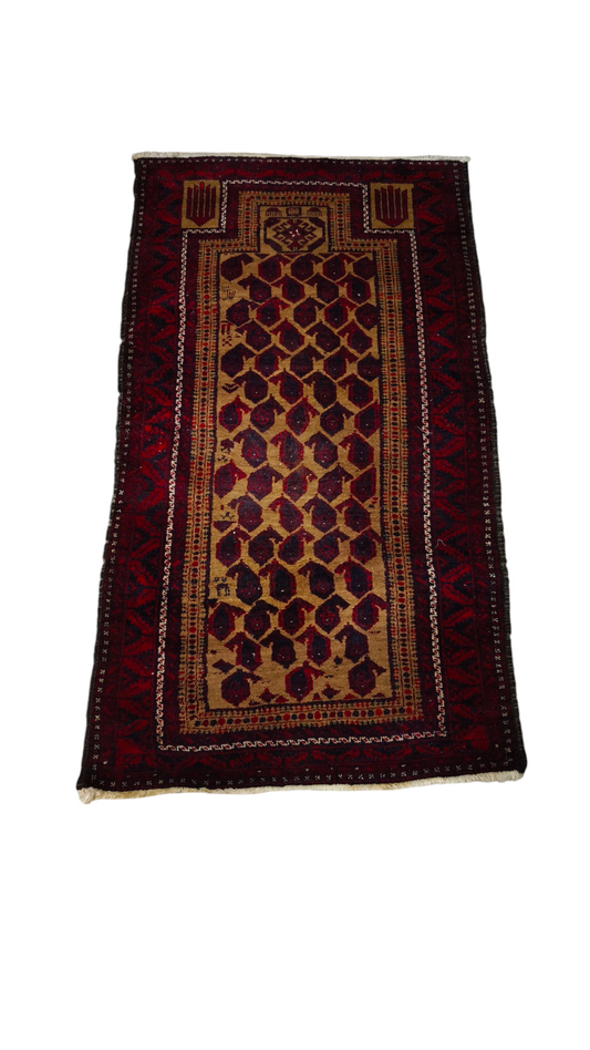81553 Tappeto Baluch con decorazione geometrica