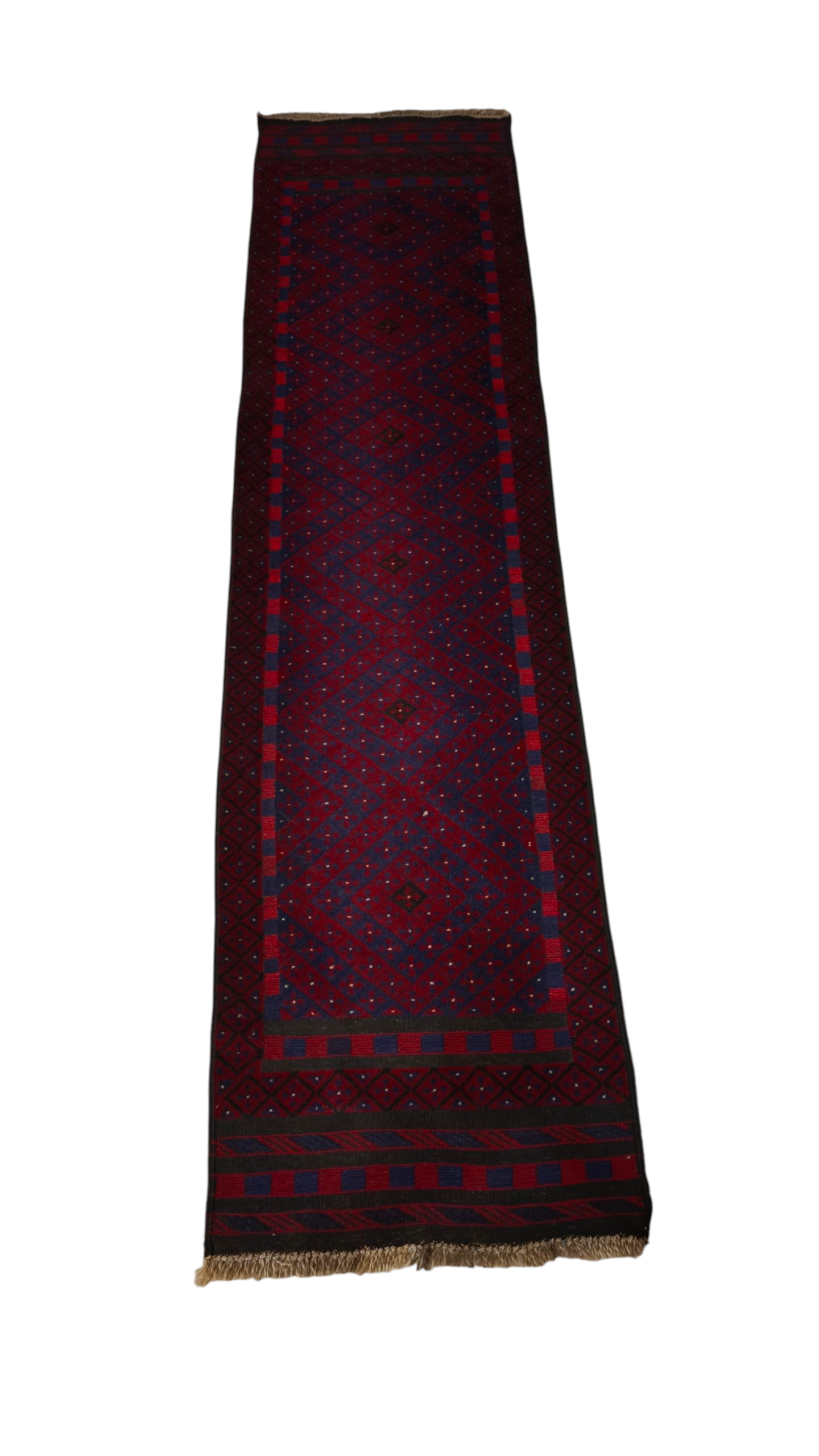 81555 Tappeto guida Afghano vintage