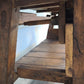 92400 Vecchio banco da falegname in legno con doppia morsa