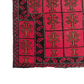 64232 Tappeto rosso con decorazione geometrica