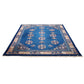 85658 Tappeto grande in fibra naturale blu e rosa con fiori 305cm x 340cm