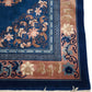 85658 Tappeto grande in fibra naturale blu e rosa con fiori 305cm x 340cm