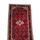 89212 Tappeto Hamedan, Persia, rosso, cotone e lana con decorazione a motivo floreale 128cm x 72cm