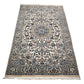 91109 Tappeto bianco e blu con decorazione floreale 215cm x 120cm