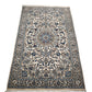 91109 Tappeto bianco e blu con decorazione floreale 215cm x 120cm
