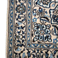 91109 Tappeto bianco e blu con decorazione floreale 215cm x 120cm
