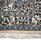 91109 Tappeto bianco e blu con decorazione floreale 215cm x 120cm