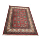94370 Tappeto rosso e crema con decoro geometrico 137cm x 207cm