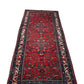 94234 Tappeto Mikado rosso con decoro a motivo floreale 115cm x 283cm