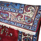 94724 Tappeto in fibra naturale rosso con decoro a motivo floreale 140cm x 215cm