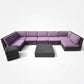 92365 Divano modulare Ethimo Cube con tavolo e pouf