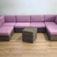 92365 Divano modulare Ethimo Cube con tavolo e pouf