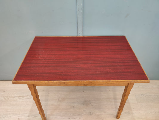 53639 Tavolinetto vintage con piano rosso