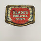 55527 Scatola di latta vintage Slade's Caramel Toffy