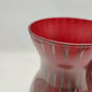 58497 Vaso in vetro di Murano  rosso con sfumature verdi