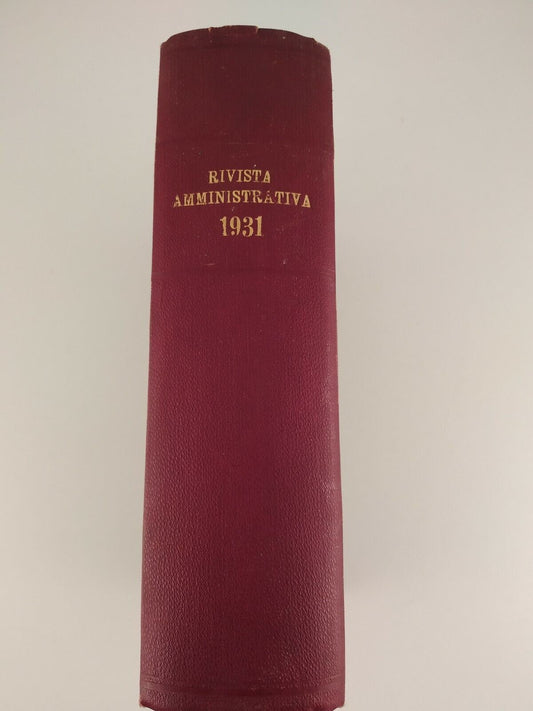 Rivista amministrativa 1931 cod. 20267