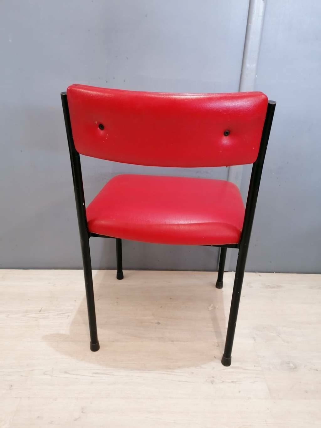 42333 Set n 4 sedie con seduta rossa