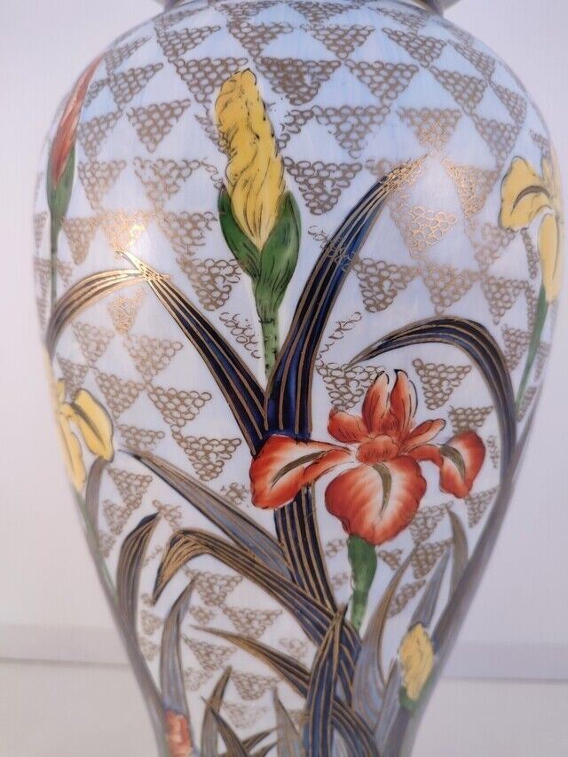 50404 Vaso in ceramica con decorazione floreale