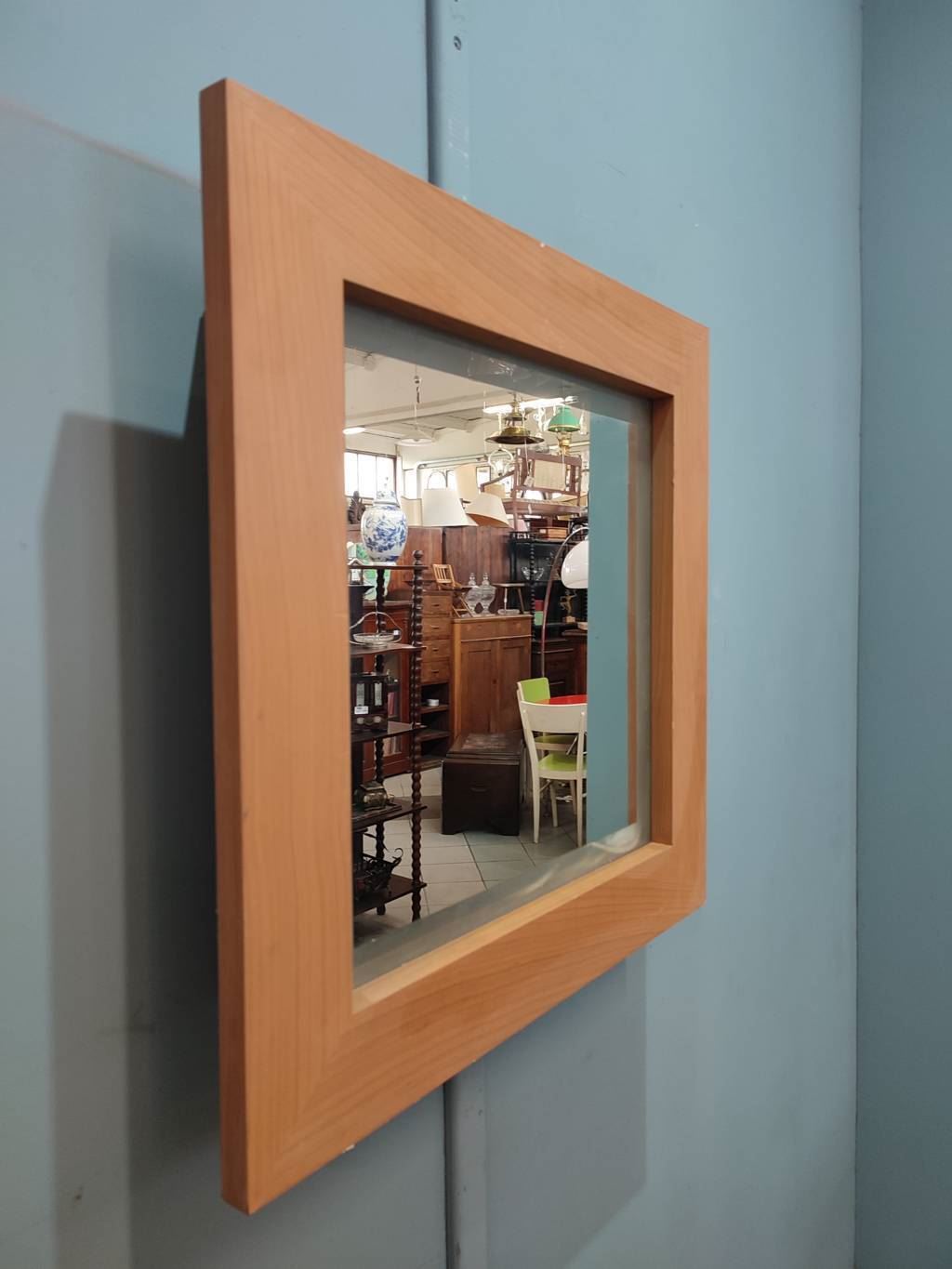 Specchio quadrato con contorno 60 x 60 cm in Legno d'acacia - SEPANG